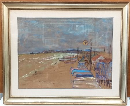 Antonio Marasco (Nicastro 1896 - Firenze 1975) (Attribuito) "Spiaggia...