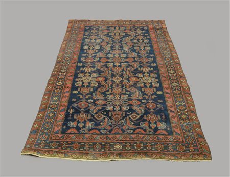Tappeto Malayer, Persia, inizio secolo XX. Decoro Herati su fondo blu (cm...