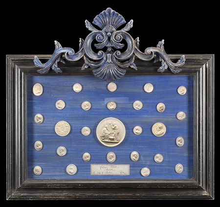 Antonio Odelli (Roma, secolo XIX) Gruppo di ventotto medaglioni classici in...