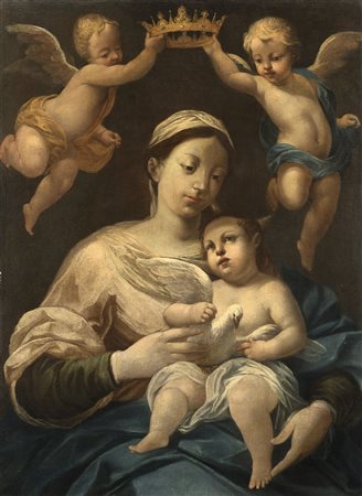 Scuola dell'Italia centrale dell'inizio del secolo XVIII Madonna con Bambino,...