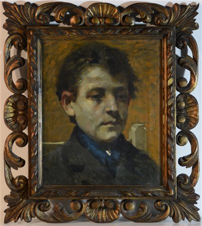 Vittorio Matteo Corcos (Livorno 1859 - Firenze 1933) "Ritratto maschile" 1879...