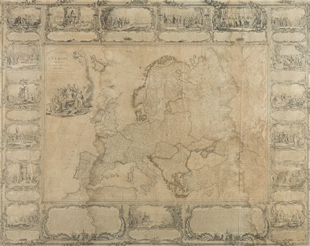 Gobert-Denis Chambon (attivo nel secolo XVIII 0) "L'Europe divisée en tous...