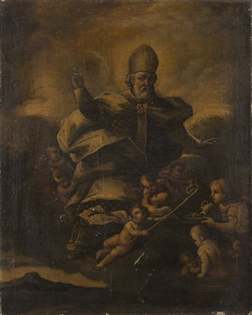 Scuola napoletana del secolo XVIII

San Nicola da Bari
Olio su tela cm 62,5x50