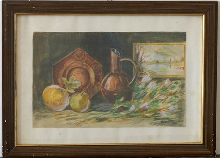 C. Dotti "Composizione" tecnica mistra su carta (cm 25x40) Firmato e datato in b