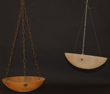 Lotto di due plafoniere per lampade a sospensione (d cm 34)(difetti)