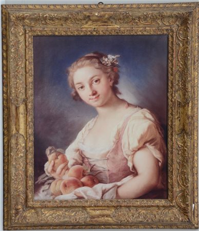 Cornice in legno intagliato e dorato. Secolo XVIII (cm 60x50) (difetti)