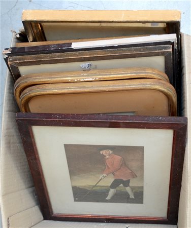 Cartone contenente numerose stampe di diversi autori ed epoche (difetti)