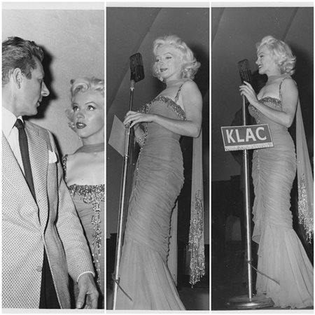 PHILIP RAMEY Marilyn Monroe singing at Saint Jude Children's Hospital 1953Two