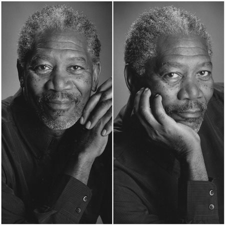Alan Weissmann Morgan Freeman 1990

Two original gelatin silver prints.
Label wi