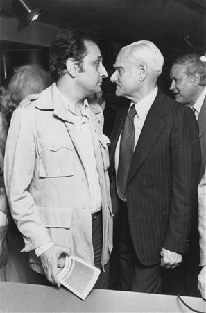 Ombretta Carrea Alberto Moravia ed Enzo Siciliano 1970 ca.

Original gelatin sil