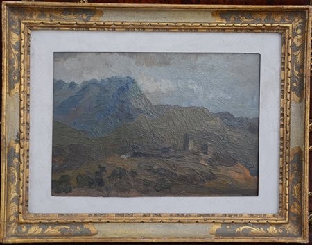 Teresa Grassi "Mont Joset" olio su cartoncino (cm 15x22) firmato e titolato al r