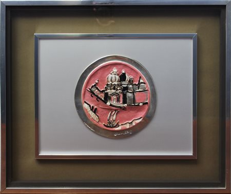 Remo Brindisi "Venezia" altorilievo multiplo in argento (cm 30x40) esemplare n.