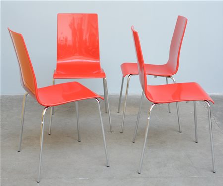 Sintesi Lotto composto da quattro sedie modello "Lilly". Italia, produzione rece