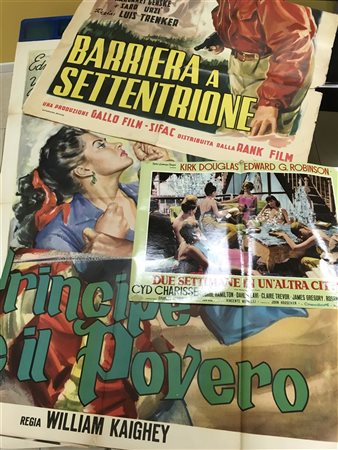 Cartella contenente numerose locandine cinematografiche tra i quali : "Barriera