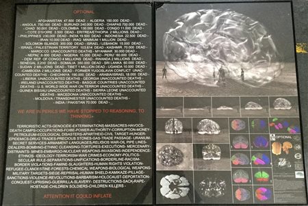 Renato Meneghetti "Optional" 
coppia di poster
cm 100x70. In cornici (difetti)