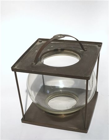 Lampadarietto in rame con boccia in vetro (difetti)