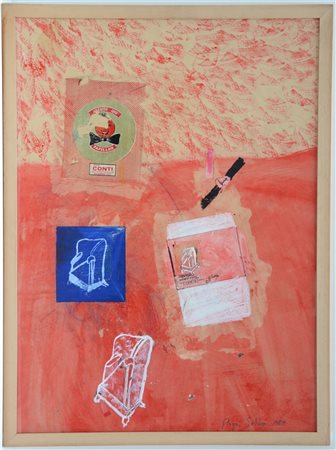 Roger Selden "Senza titolo" 1984
tecnica mista e collage su carta
cm 94x69
firma