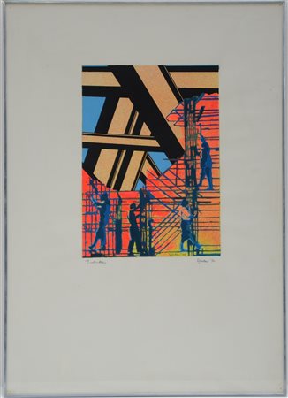 Giangiacomo Spadari "I costruttori" 1970
tecnica mista su carta
cm 70x50
titolat