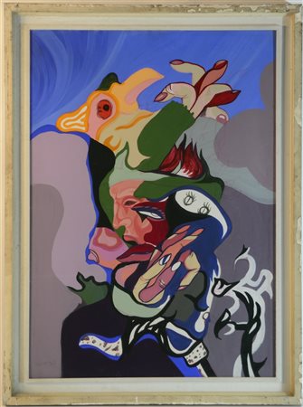 Vincenzo Eulisse "Monumento antigrazionista" 1964
olio su tela
cm 70x50
firmato