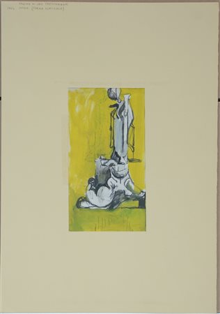 Graham Sutherland "Senza titolo" 
pagina di sketchbook, tecnica mista su carta
f