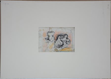 Graham Sutherland "Senza titolo" 
tecnica mista su carta
cm 12x17
siglato G.S. i