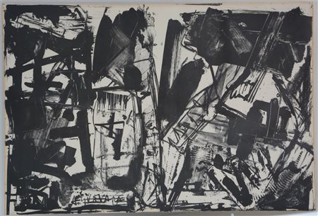 Emilio Vedova "Scontro di situazioni" 1967
litografia a colori (fronte e retro)