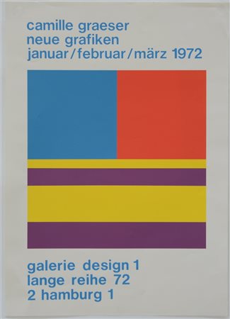 Camille Graeser poster serigrafico edito in occasione della mostra "Neue Grafike