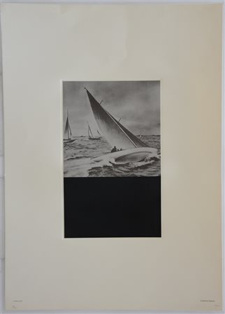 Fabio Mauri "Vincono a vela / Sie gewinnen Regatten" 1976
fotolito e serigrafia