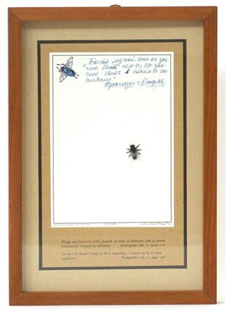 Ilya Kabakov "Citation" 1992
serigrafia a colori con applicazione di mosca in pl