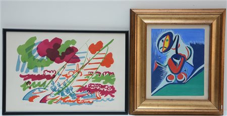 Lotto composto da una litografia a colori di Charles Lapicque, numerata 81/200