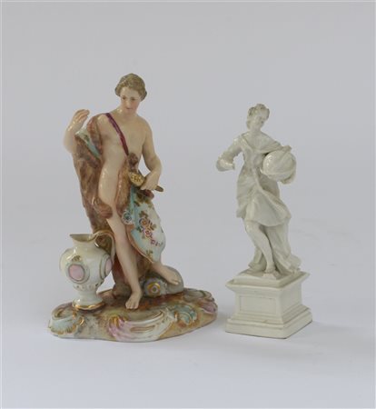 Manifatture diverse, secolo XIX. Lotto composto da due figure allegoriche in po