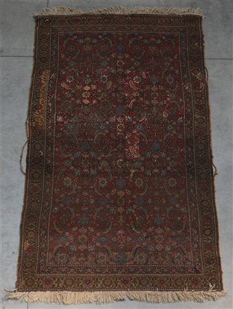 Tappeto Serabend, Persia, inizio secolo XX.
Decoro Herati su fondo rosso (cm 16