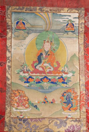Arte Himalayana  A Gadri style thangka depicting PadmasambhavaTibet, 18th-19th century .