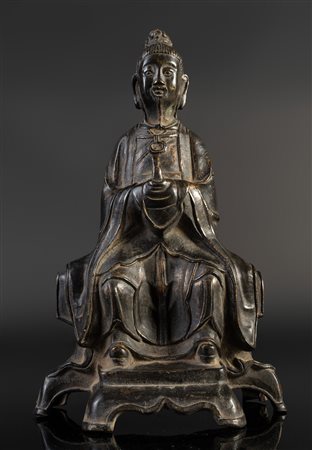 Arte Cinese  A bronze figure of Yongle emperor China, Qing dynasty, 18th century .