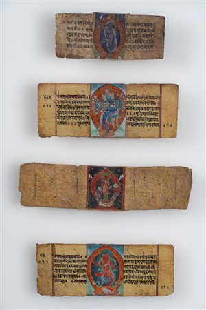 Arte Himalayana  Four illustrated folios Tibet or Nepal, 19th century .