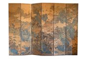 Arte Cinese  A large six panel screenCina, Unknown artist, 17th century .
