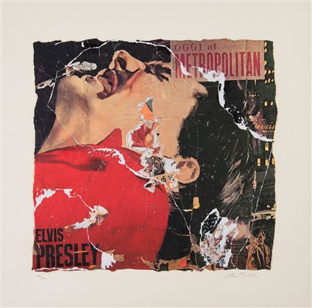 Mimmo Rotella (Catanzaro 1918 – Milano 2006), “Elvis Presley”.
