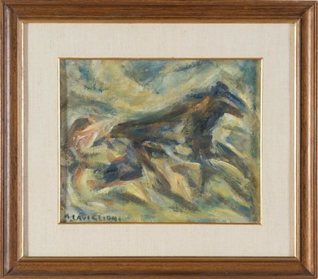 Caviglioni Angelo (Bologna 1887 – 1977), “Cavallo in corsa”, Anni ‘30.