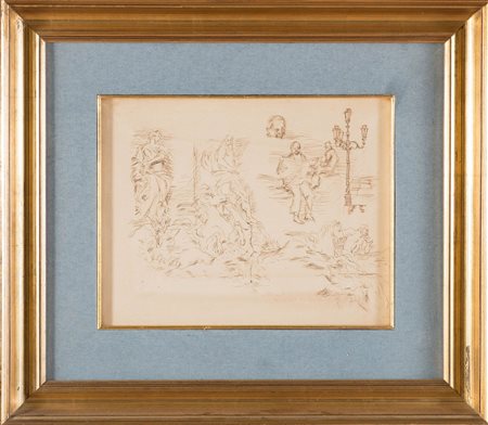 Orfeo Tamburi (Jesi 1910 – Parigi 1994), “Schizzi”.