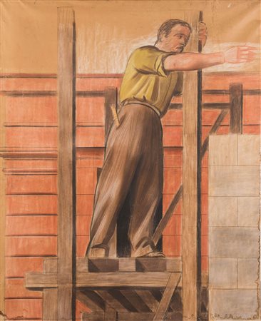 Achille Funi (Ferrara 1890 – Appiano Gentile 1972), “Italia”.