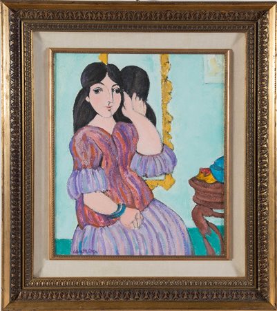 Domenico Cantatore (Ruvo di Puglia 1906 – Parigi 1998), “Figura allo specchio”.