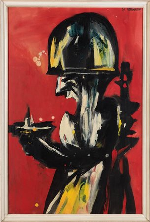 Bepi Romagnoni (Milano 1930 – Villasimius 1964), “Soldato che spara”, 1957.