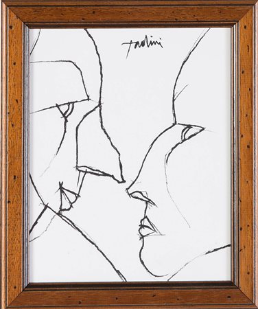 Emilio Tadini (Milano 1927 – 2002), “Due che si guardano”, 1996.