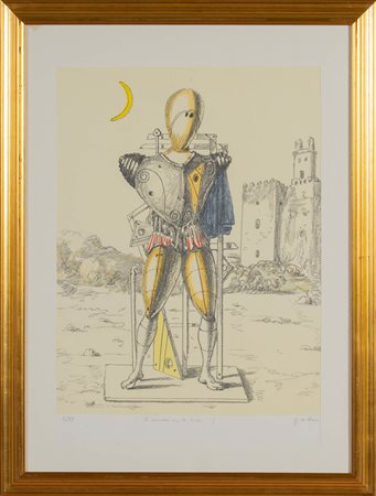 Giorgio de Chirico (Volo 1888 – Roma 1978), “Il trovatore con la luna”.
