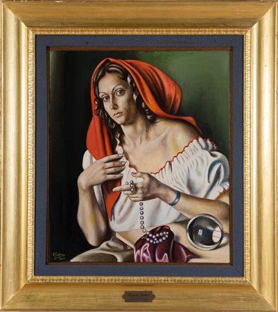 Gregorio Sciltian (Nakhichevan-na-Donu 1900 – Roma 1985), “La ragazza con le perle”, 1980.