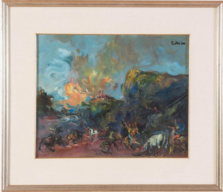 Nino Corrado Corazza (Bologna 1897 – 1975), “L’agguato”.