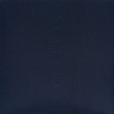 Robert Barry  (New York 1936), “Senza Titolo”, 1990.