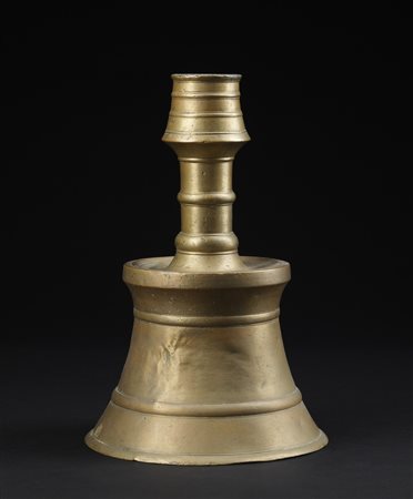 Arte Islamica  A brass Ottoman candlestick Turkey, 16th-17th century.