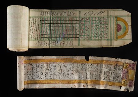 Arte Islamica  Two talismanic scrolls Iran, 19th century .