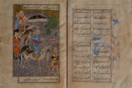 Arte Islamica  Malik Al-VahabHafez diwanA Safavid manuscript with five miniatures Dated 956 AH (1549 AD).